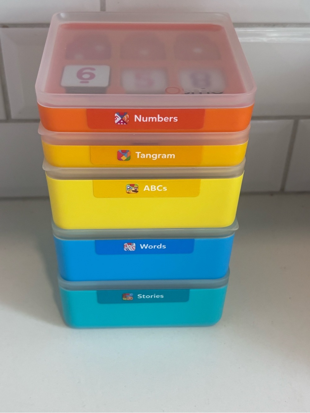 OSMO Tangrams, stories, ABC Words, & Numbers Tiles for iPad
